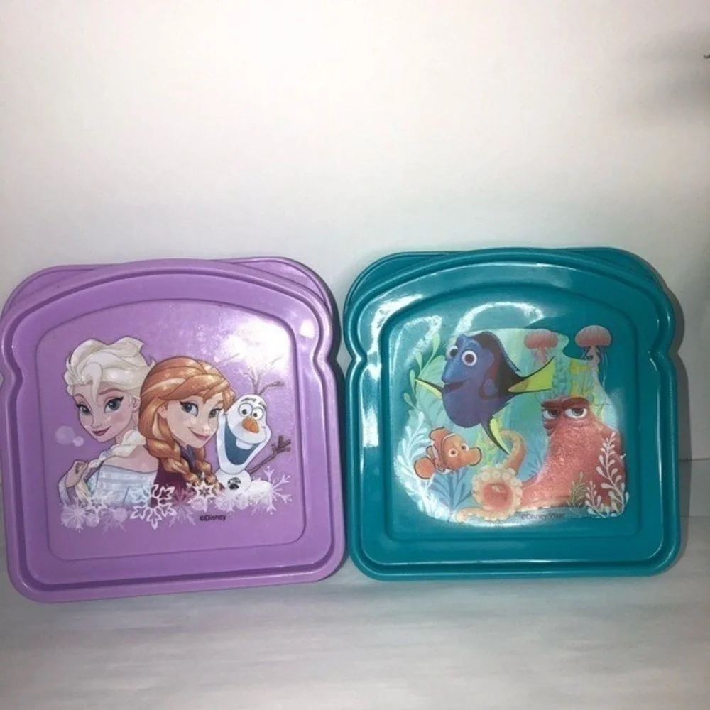 Disney Frozen‎ & Finding Dory Sandwich Container Set of 2 Lunch Box
